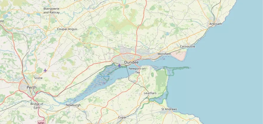 Map of the Dundee area we cover